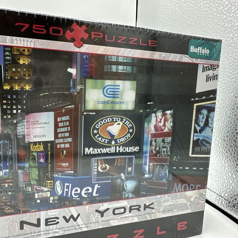 NEW Times Square Jigsaw Puzzle 750 Pieces New York Panoramic 3 Ft Wide - Picture 4 of 11